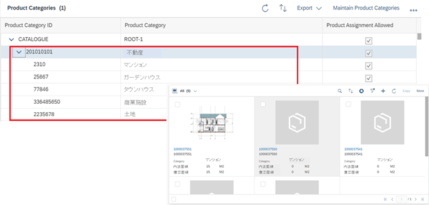 不動産商品の情報